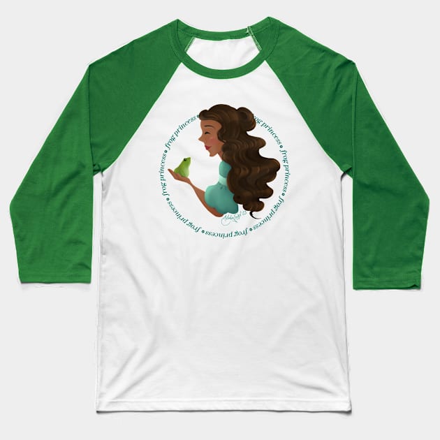 Frog Princess Baseball T-Shirt by LunarFox